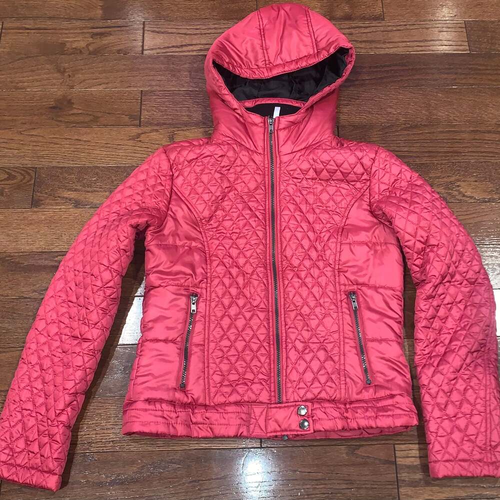 Pink Platinum Girls’ Quilted Jacket with Sherpa‎ Fleece Lining – Size Medium (M)